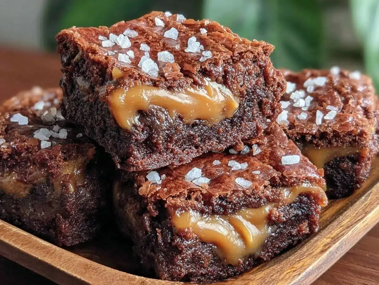 salted caramel brownies preparation steps