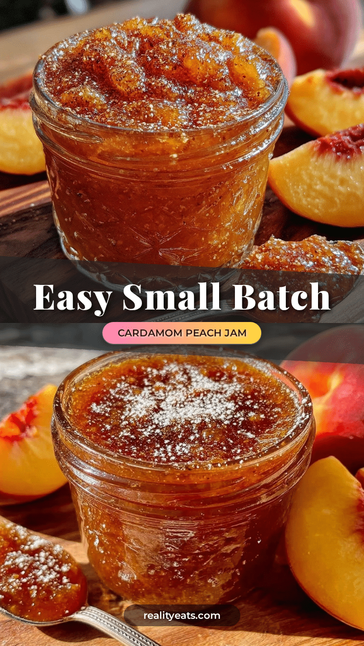 small batch cardamom peach jam recipe