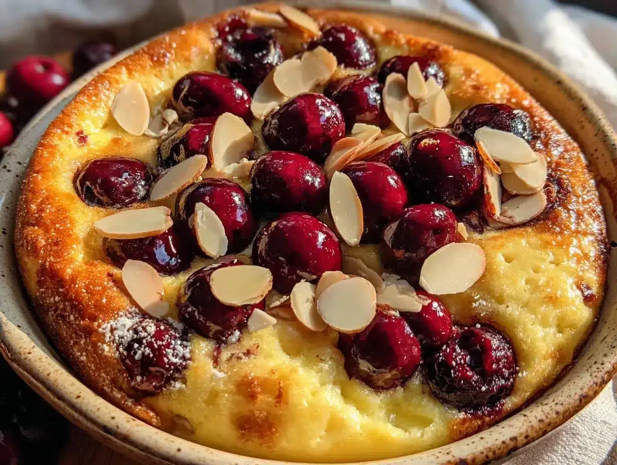 sour cherry almond clafoutis preparation steps