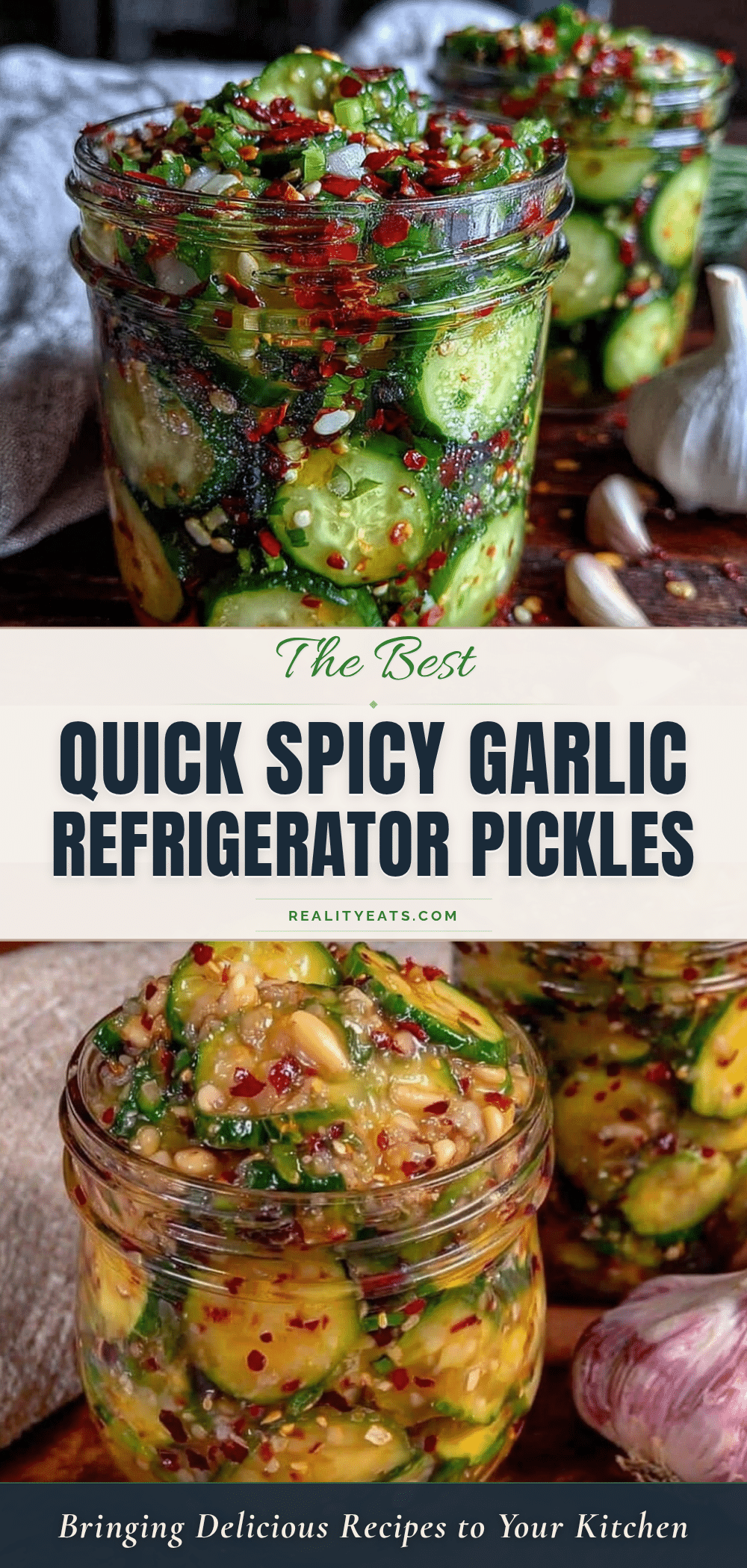 spicy garlic refrigerator pickles recipe