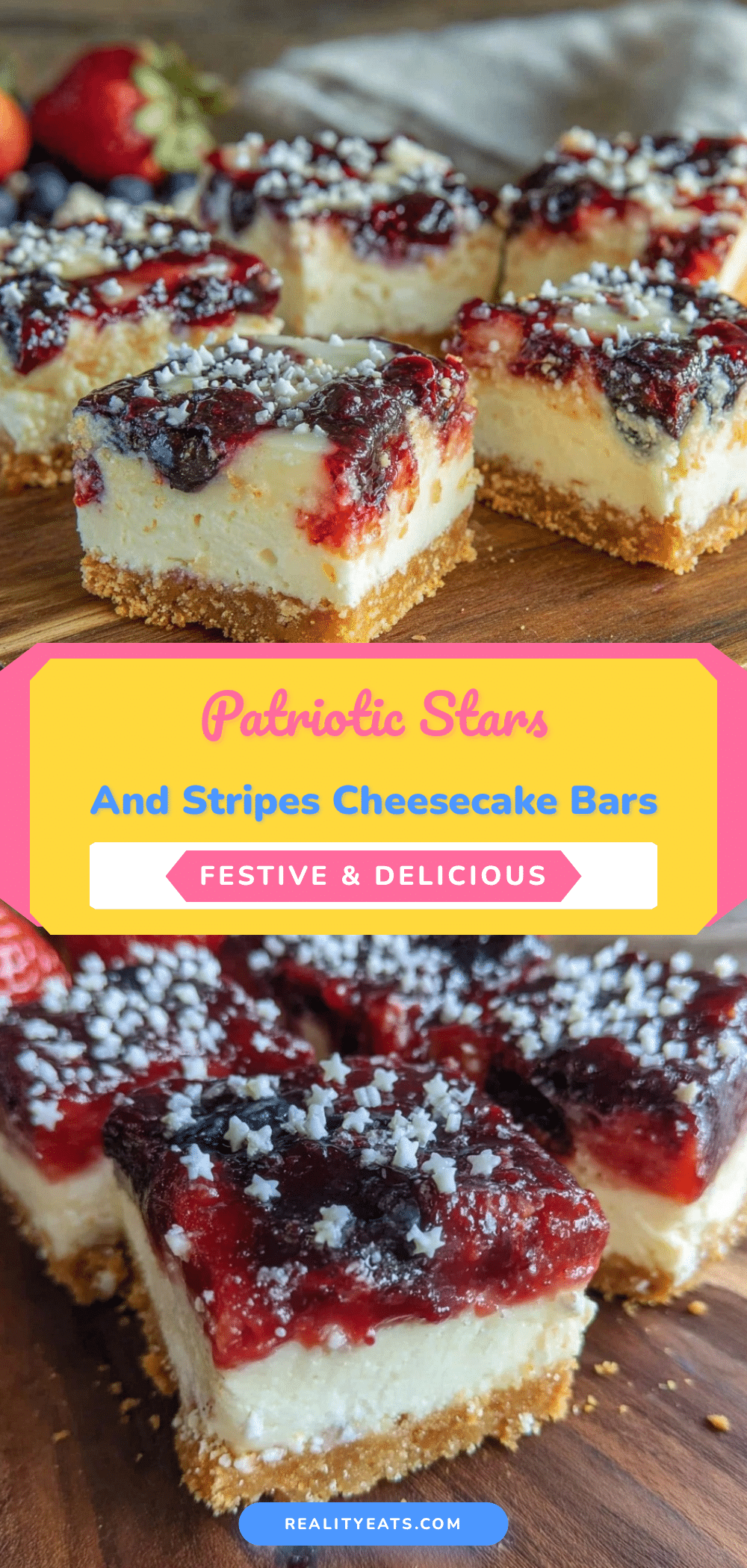 stars and stripes layered cheesecake bars recipe