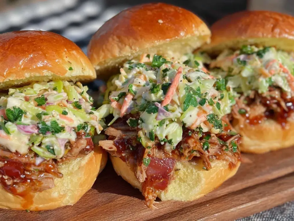 tender smoked pulled pork sliders - featured image