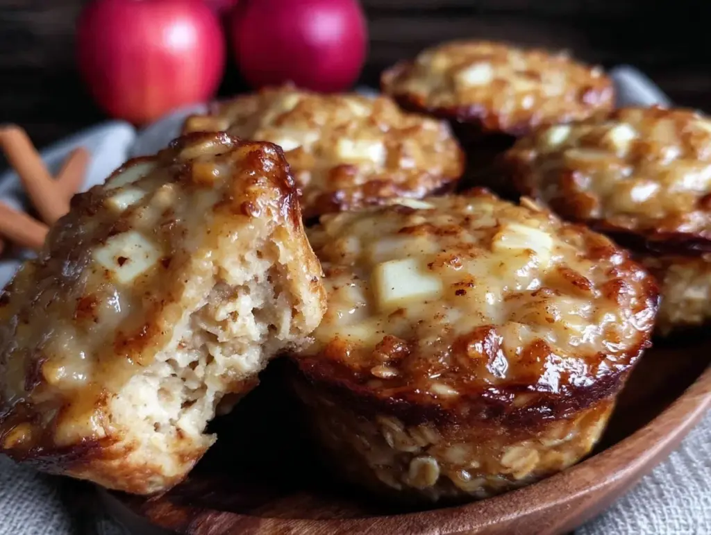 apple cinnamon baked oatmeal cups - featured image