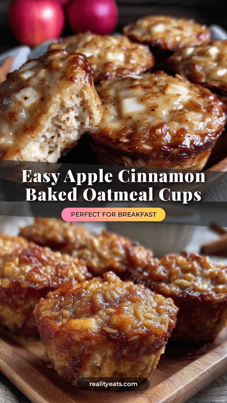 apple cinnamon baked oatmeal cups recipe