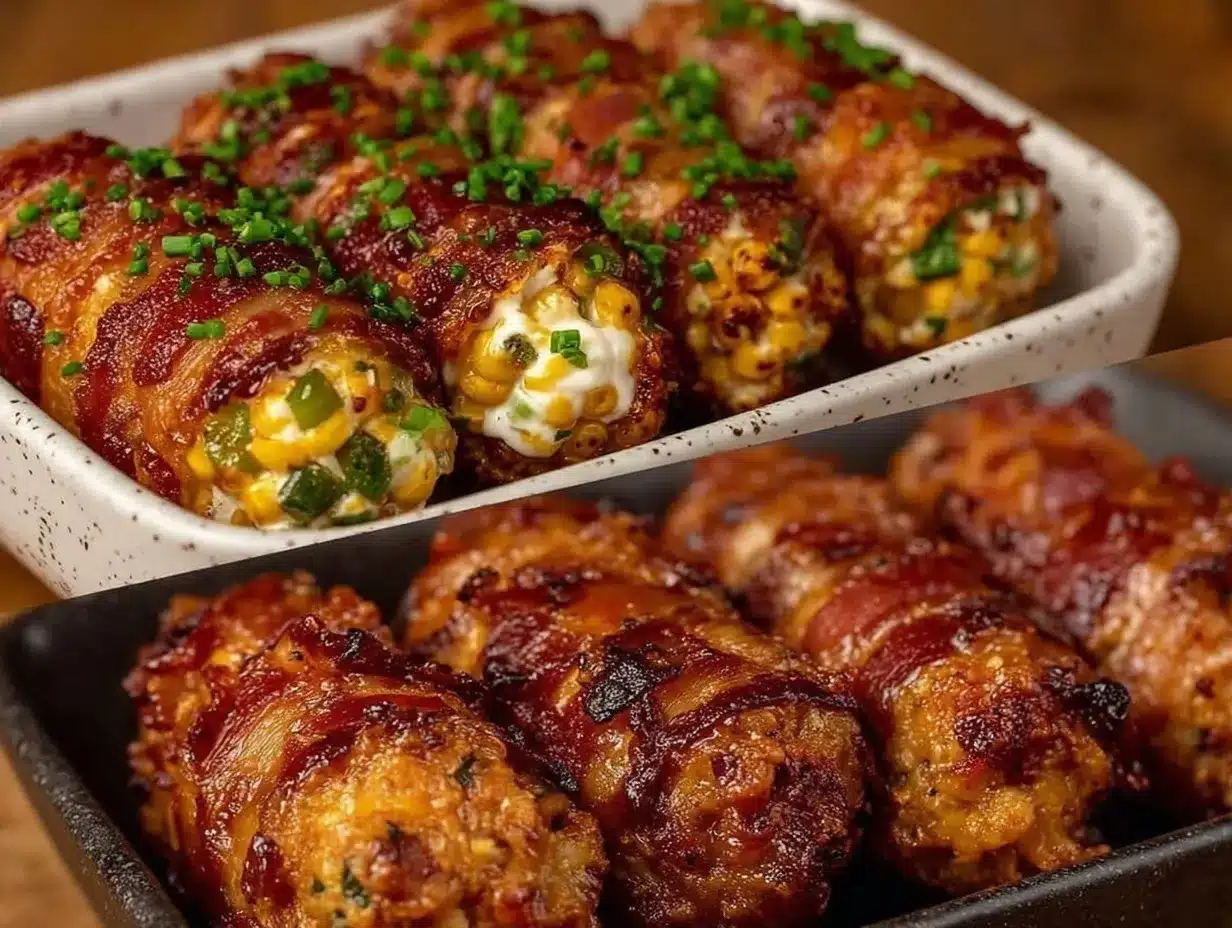 bacon-wrapped jalapeño popper corn dogs preparation steps