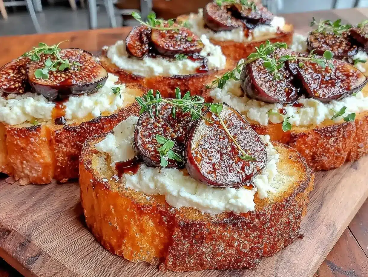 balsamic fig and goat cheese crostini preparation steps