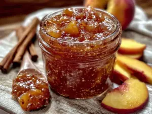 bourbon peach jam - featured image
