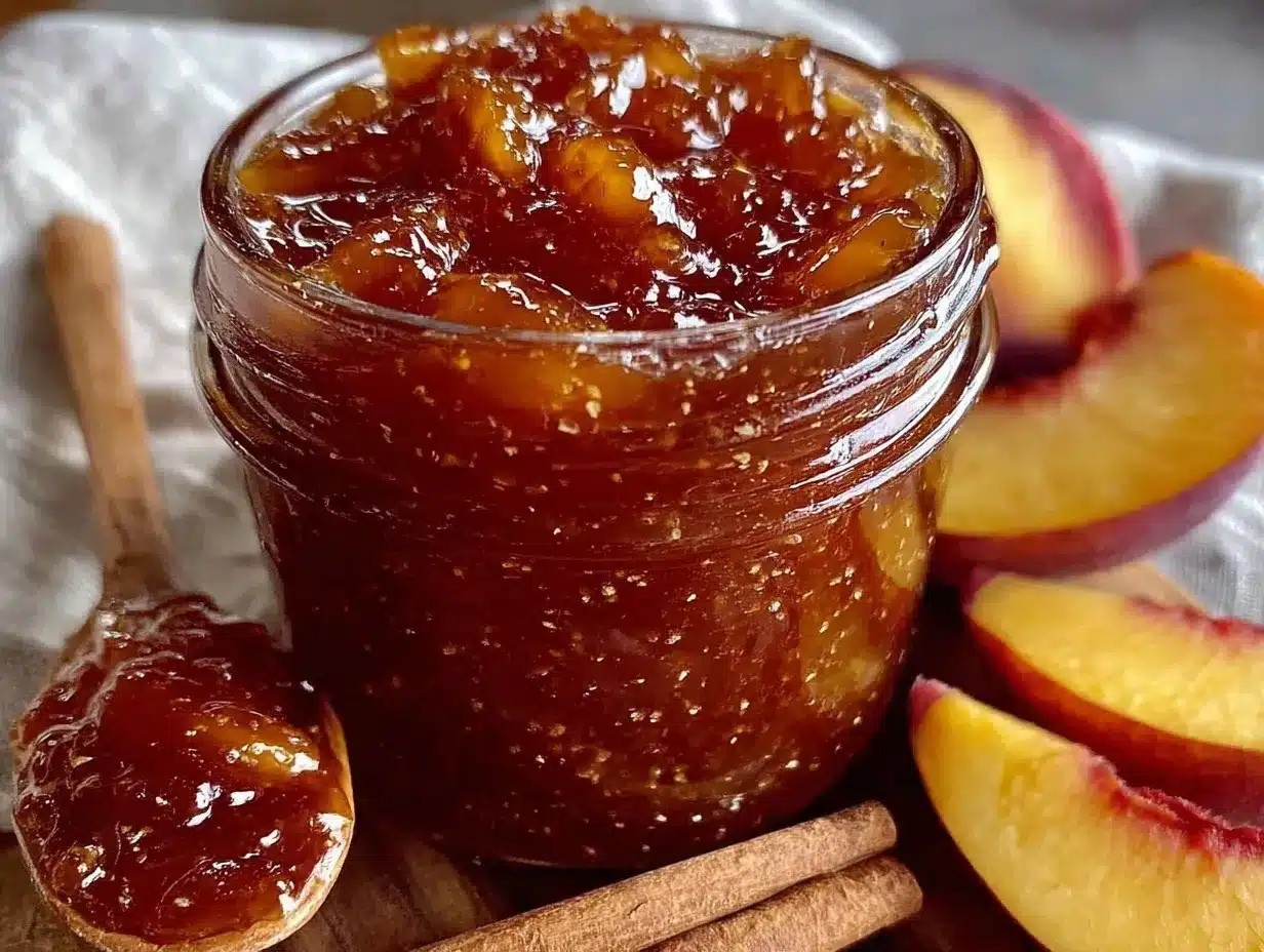 bourbon peach jam preparation steps