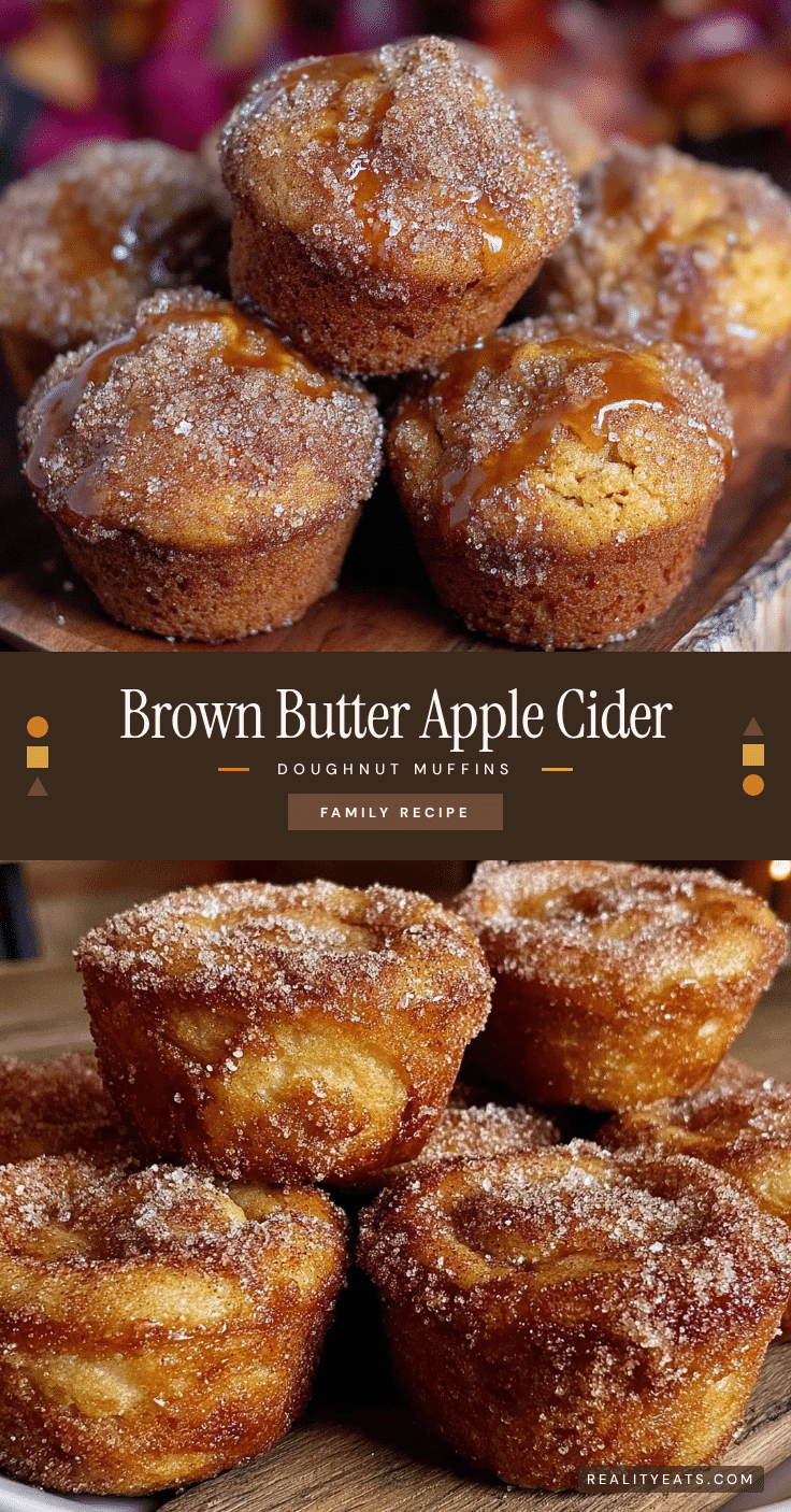 brown butter apple cider doughnut muffins recipe