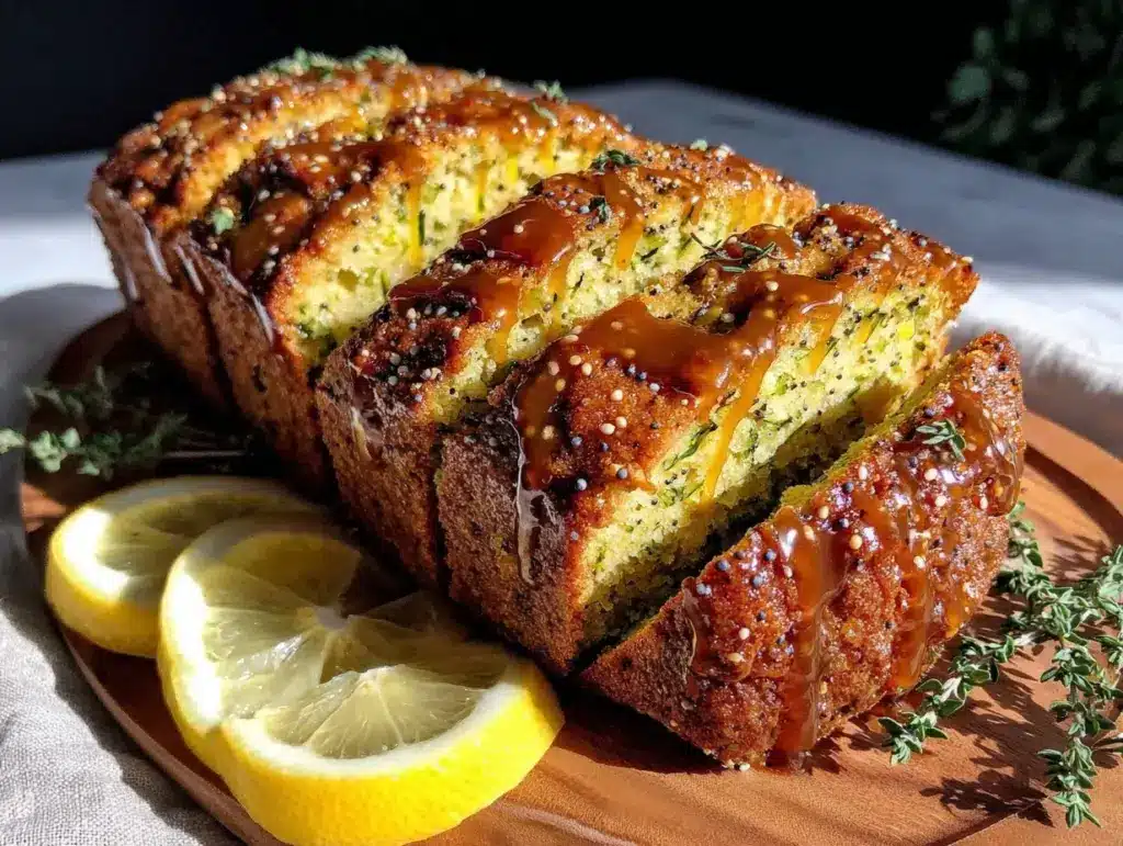 brown butter lemon zucchini loaf - featured image