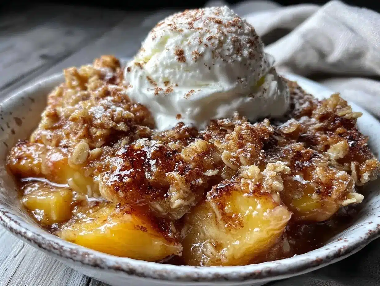 brown butter peach crisp preparation steps