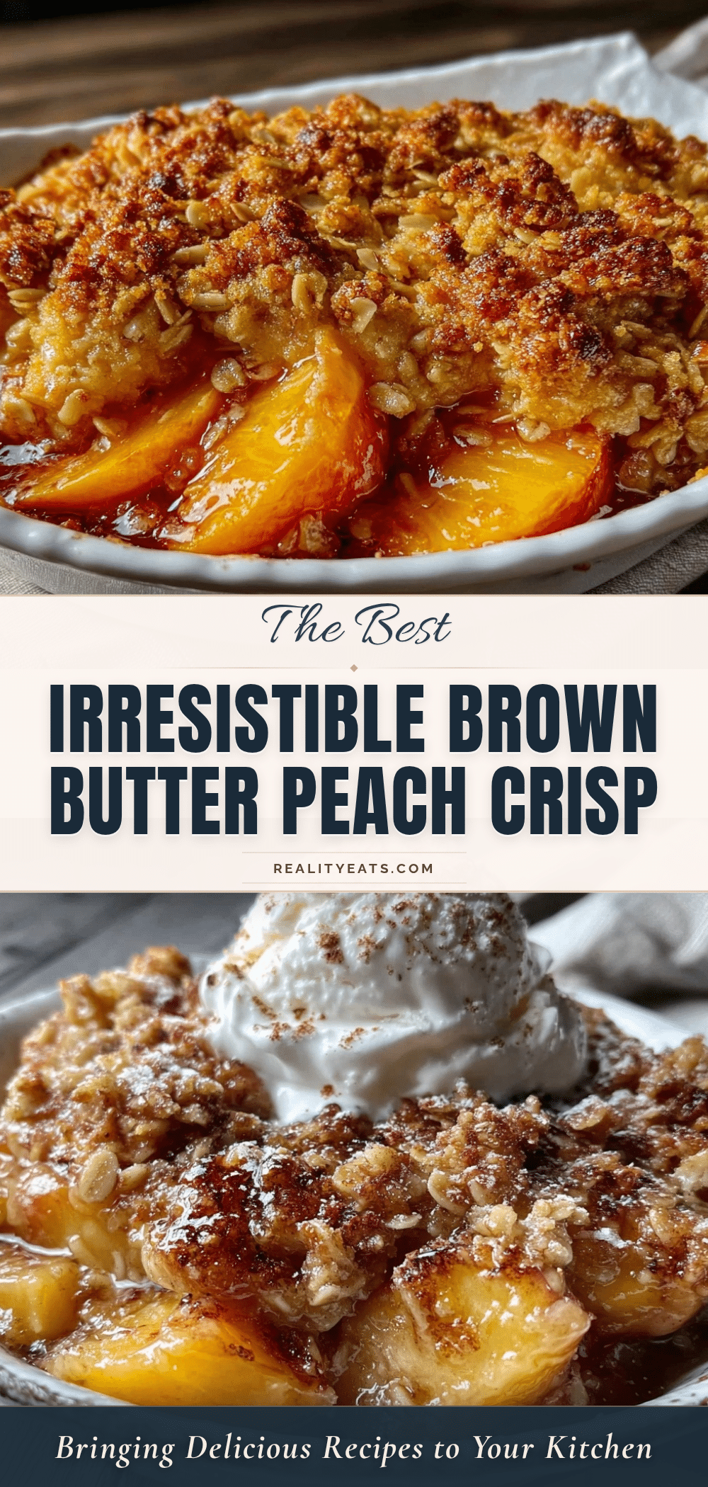 brown butter peach crisp recipe