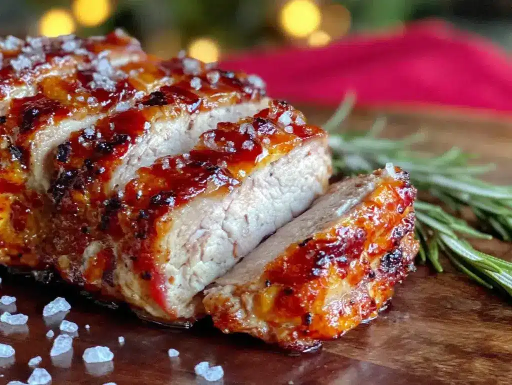 brown sugar bacon-wrapped pork tenderloin - featured image