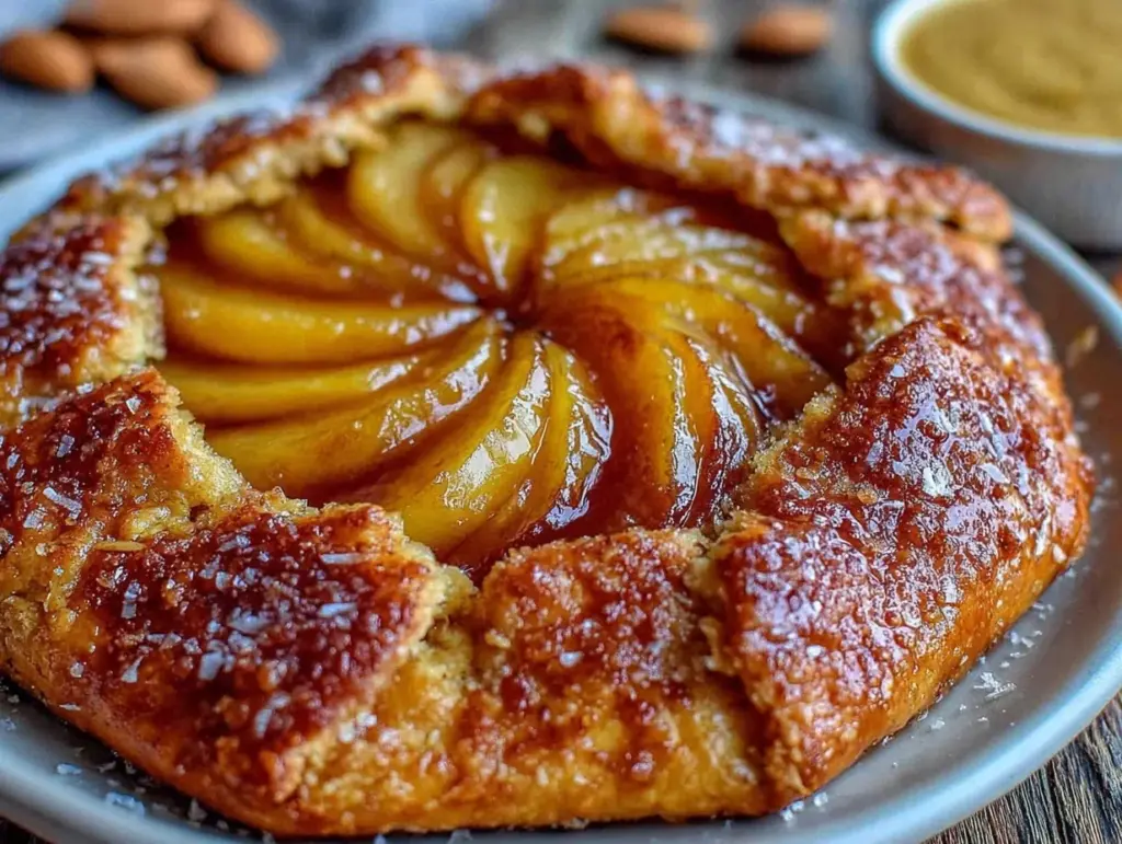 brown sugar peach galette - featured image