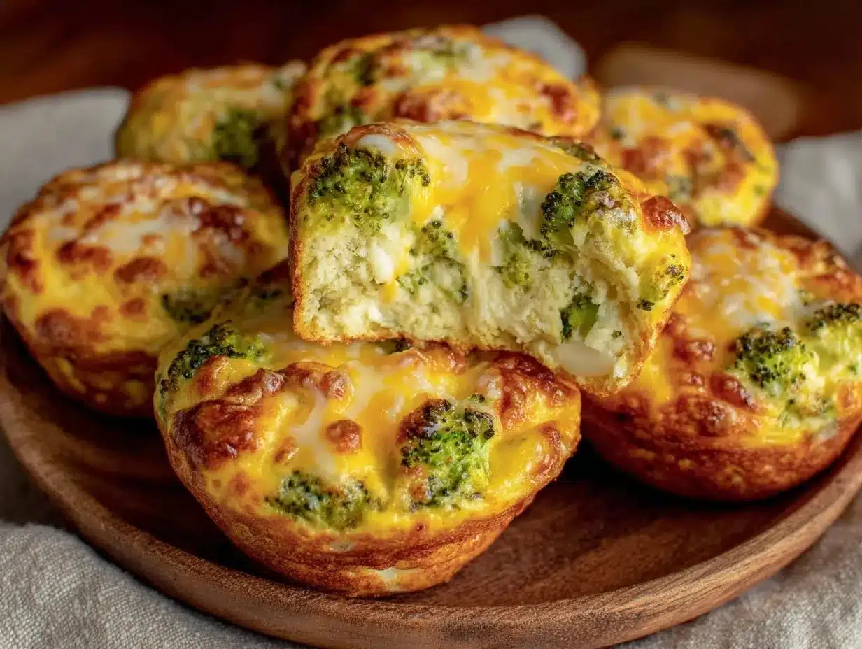 cheesy broccoli egg muffins preparation steps
