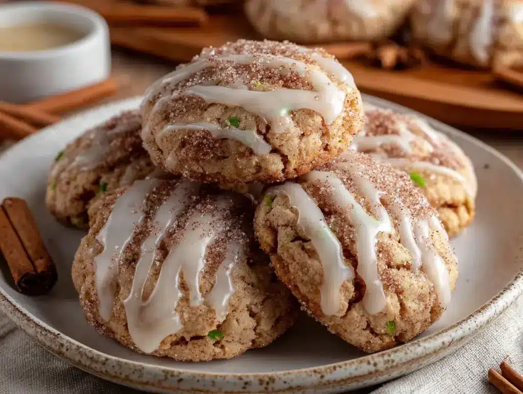 cinnamon sugar zucchini cookies - featured image