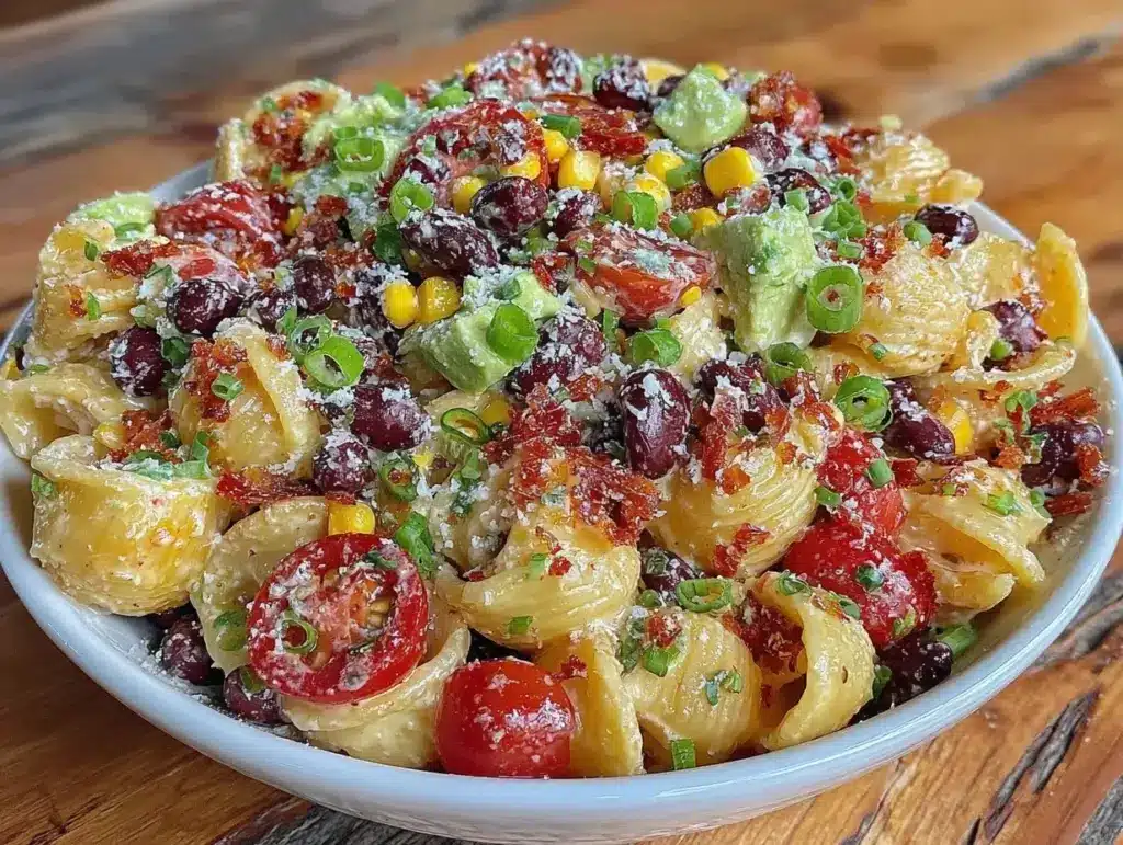 cowboy caviar pasta salad - featured image