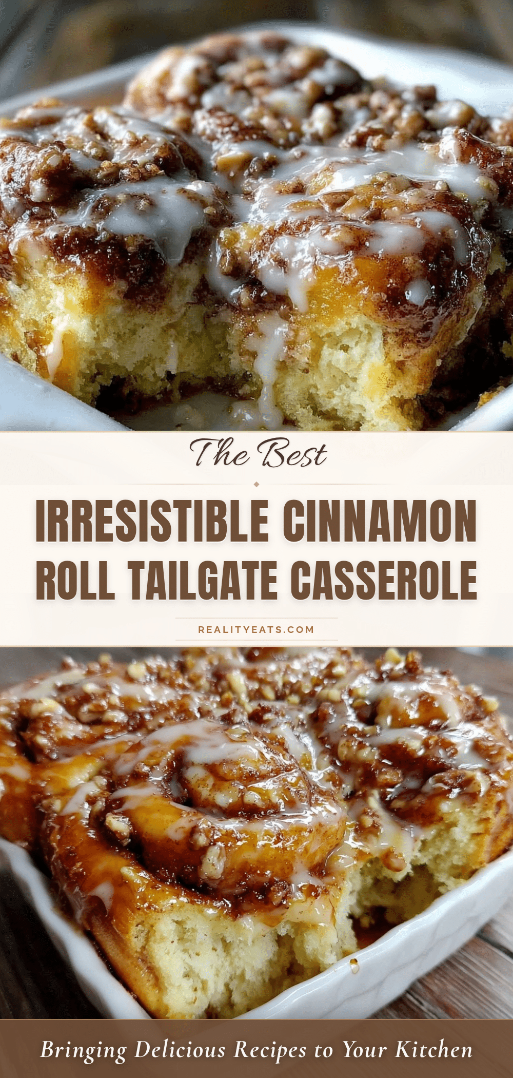 cozy cinnamon roll tailgate casserole recipe