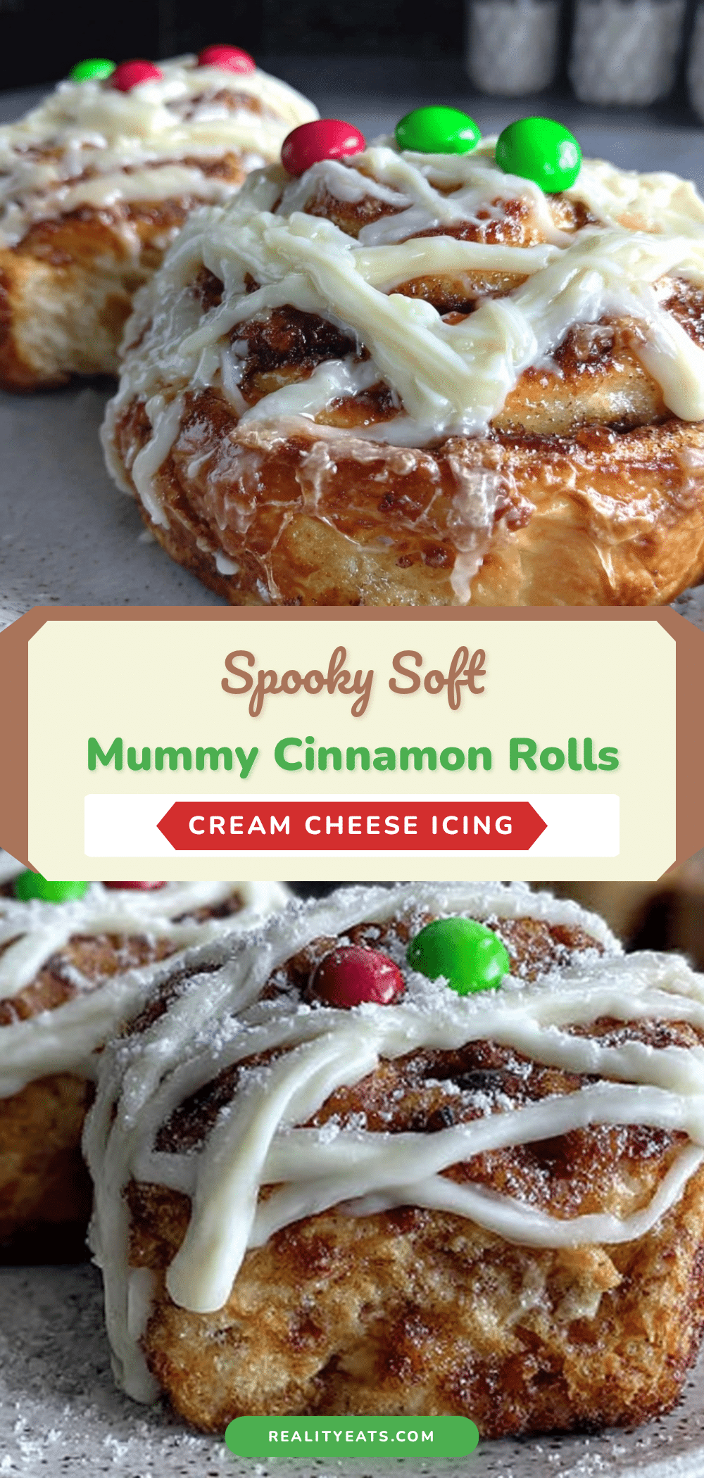 Cozy Mummy Cinnamon Rolls recipe