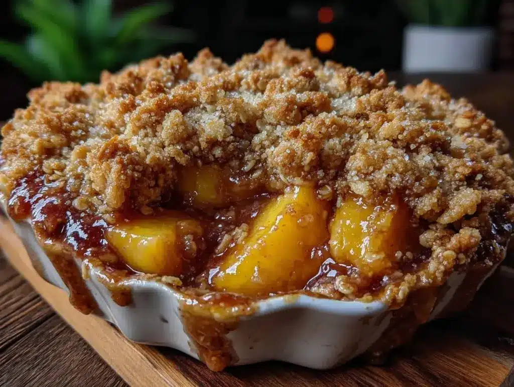cozy peach crisp - featured image