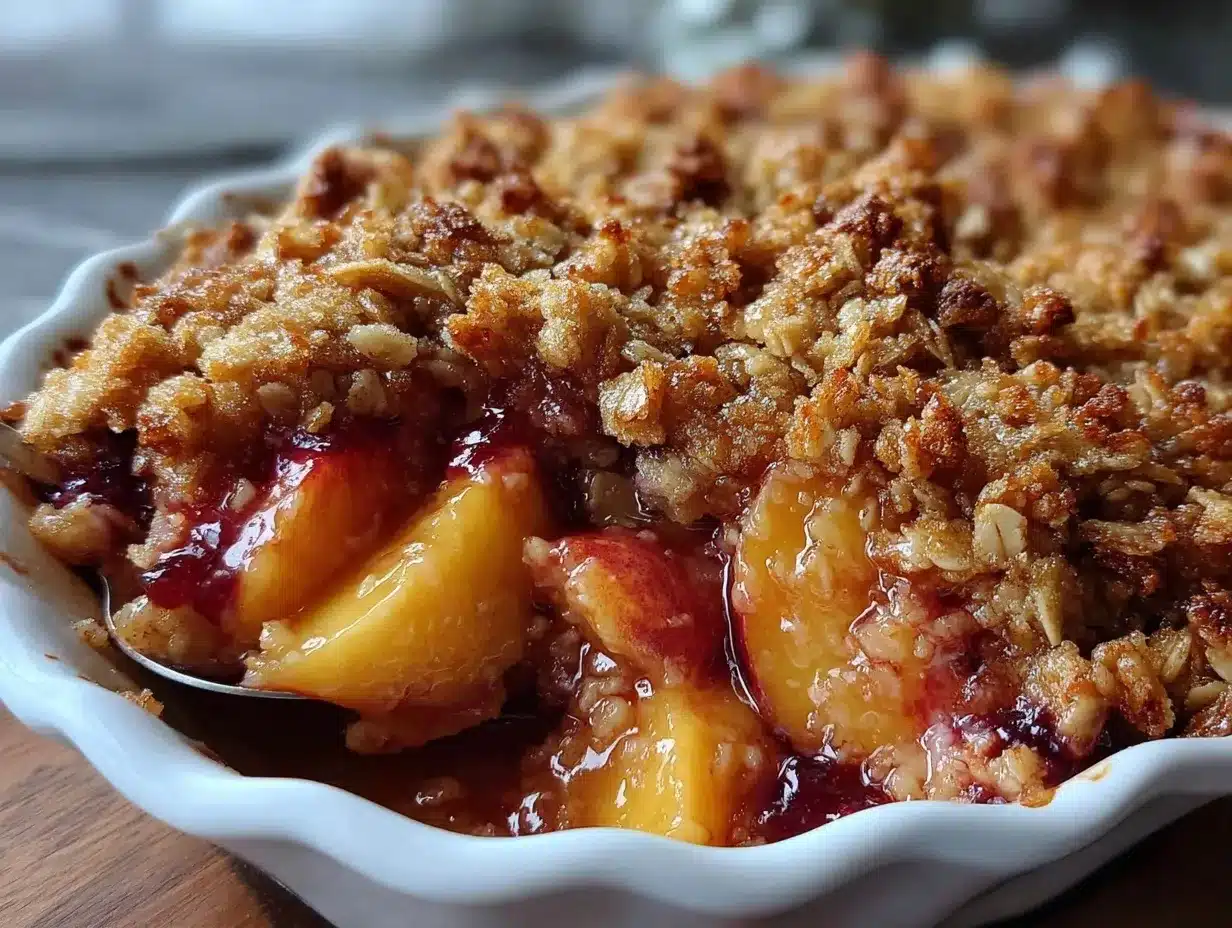 cozy peach crisp preparation steps