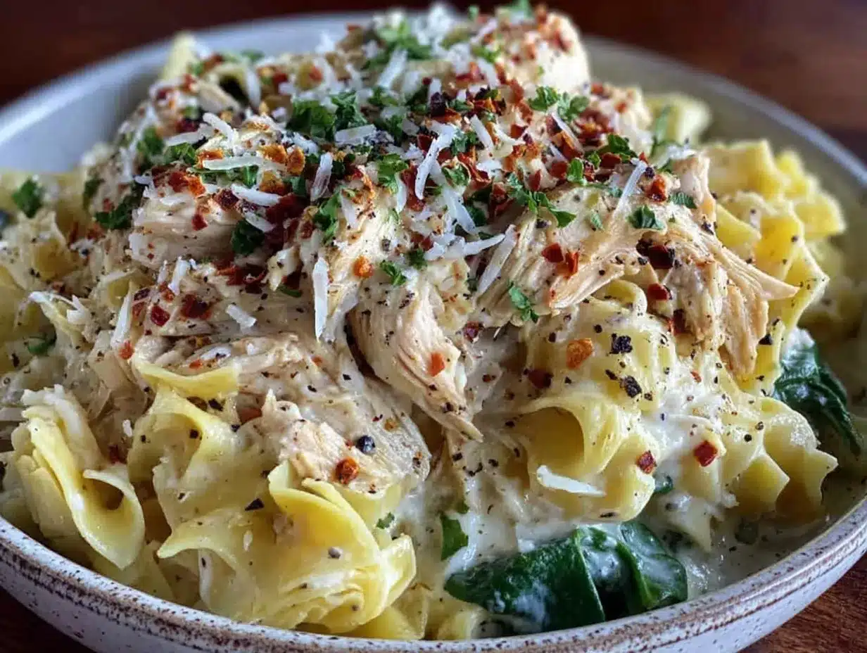creamy crockpot tuscan chicken preparation steps