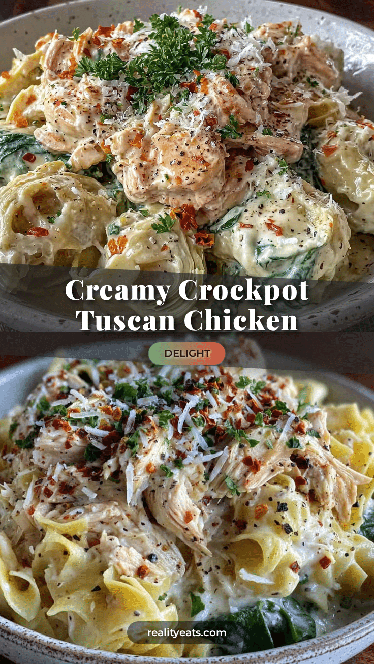 creamy crockpot tuscan chicken recipe
