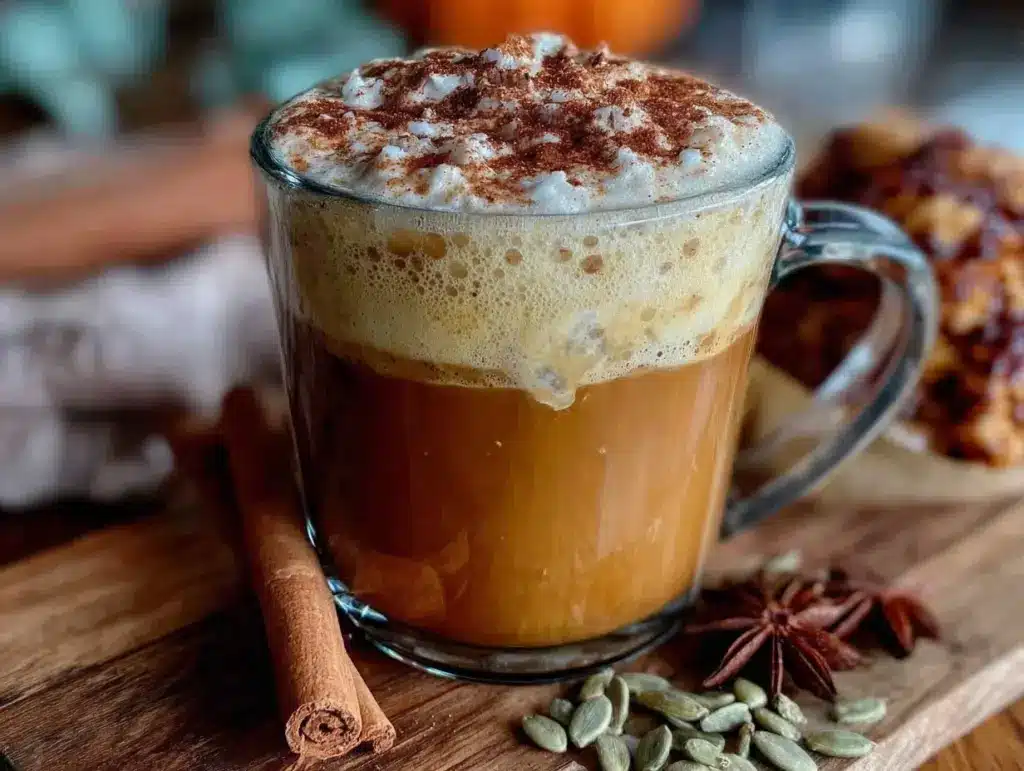 creamy homemade pumpkin chai latte - featured image