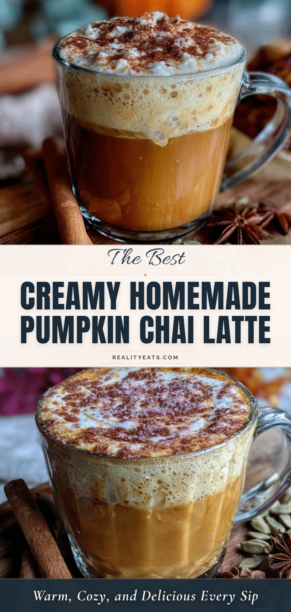 creamy homemade pumpkin chai latte recipe