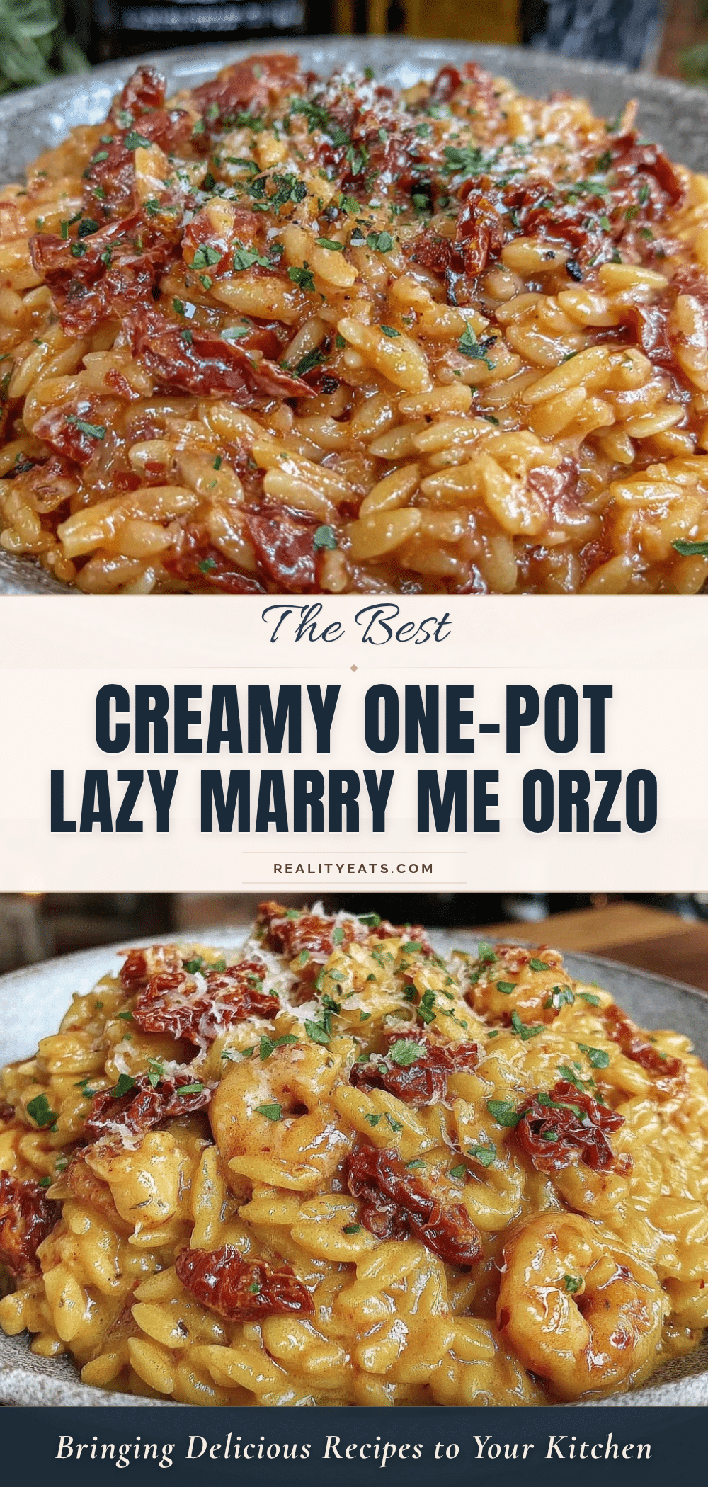 Creamy One-Pot Lazy Marry Me Orzo recipe