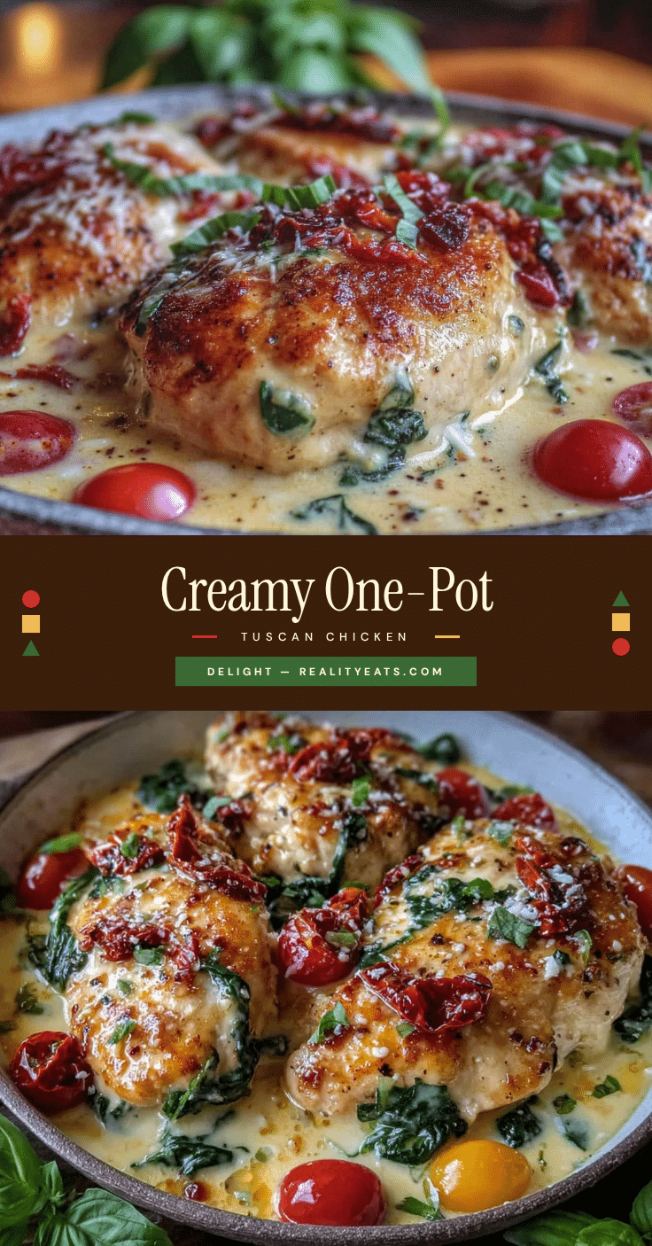 creamy one-pot tuscan chicken with spinach recipe