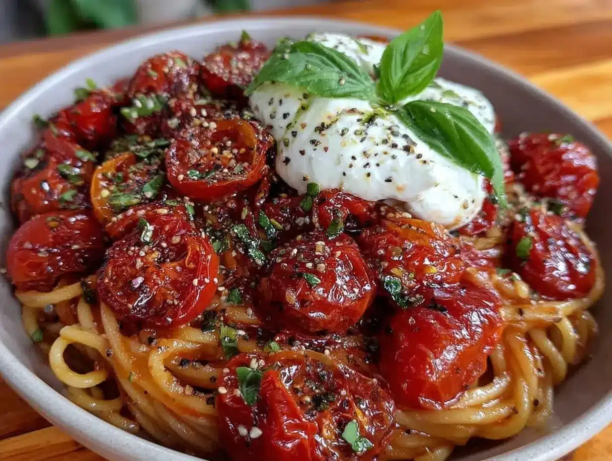 creamy roasted cherry tomato pasta preparation steps