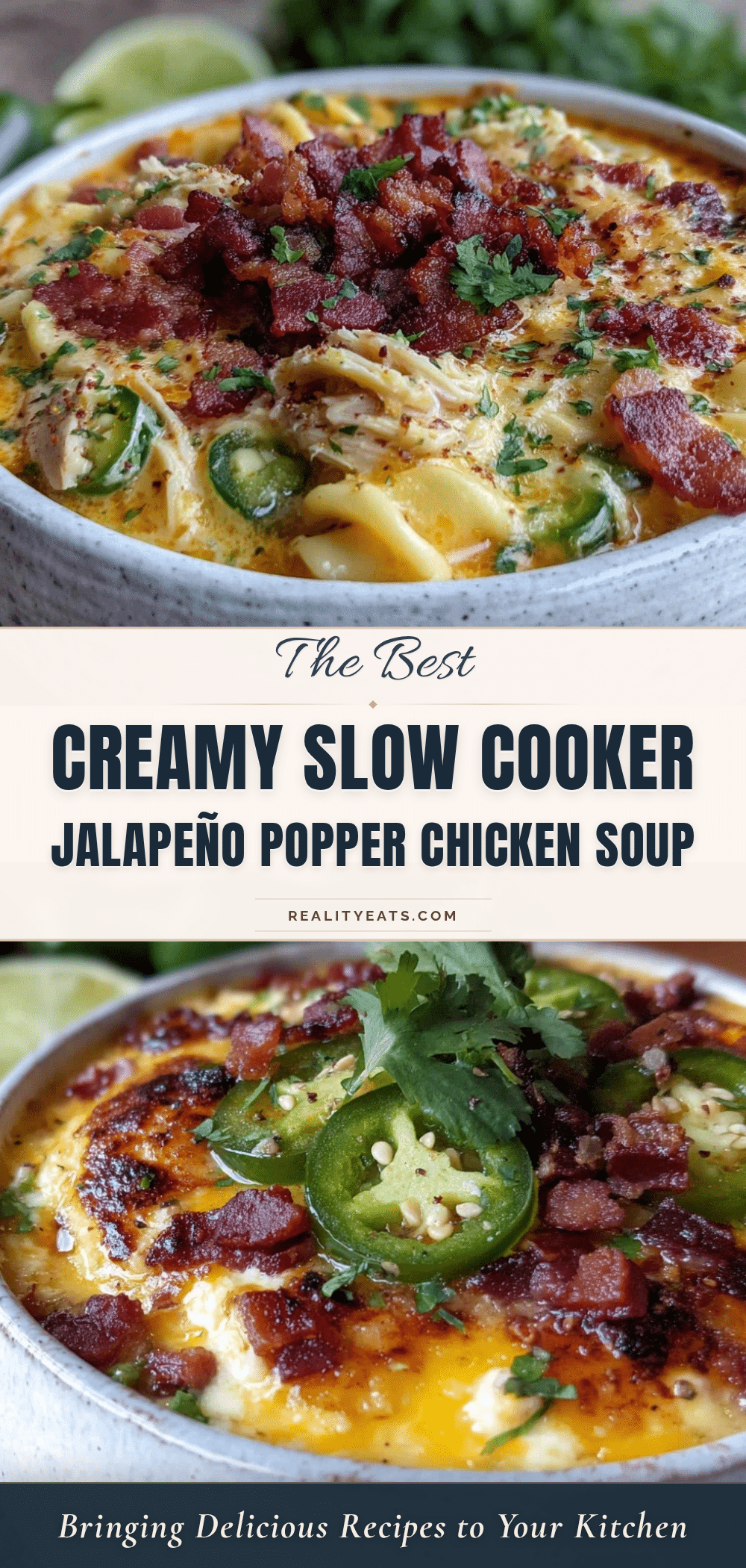 creamy slow cooker jalapeño popper chicken soup recipe
