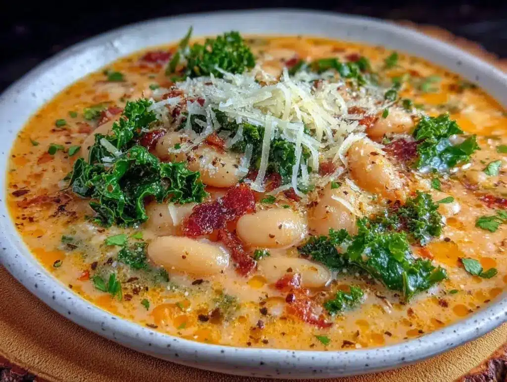 creamy tuscan white bean soup - featured image