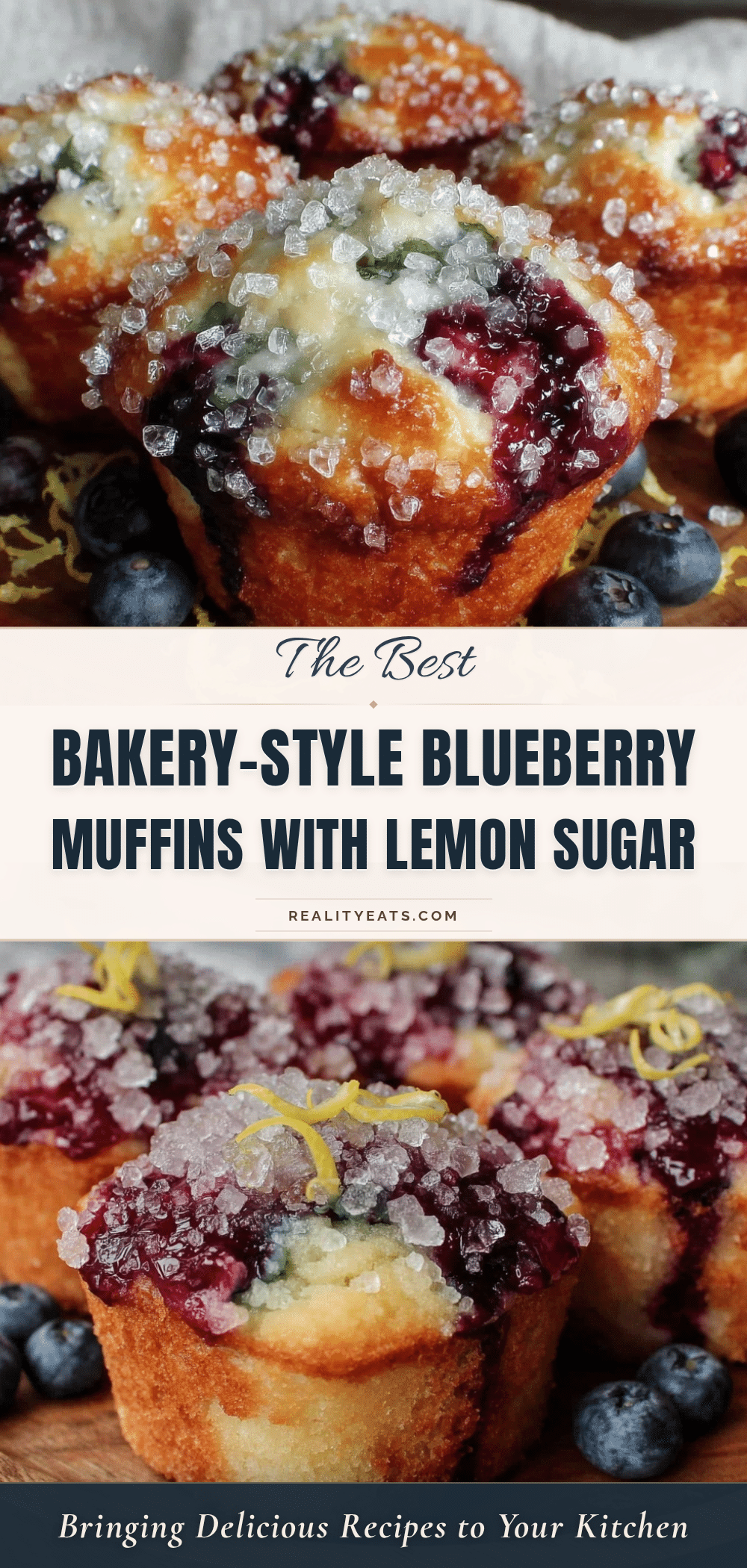 crispy bakery-style blueberry muffins recipe