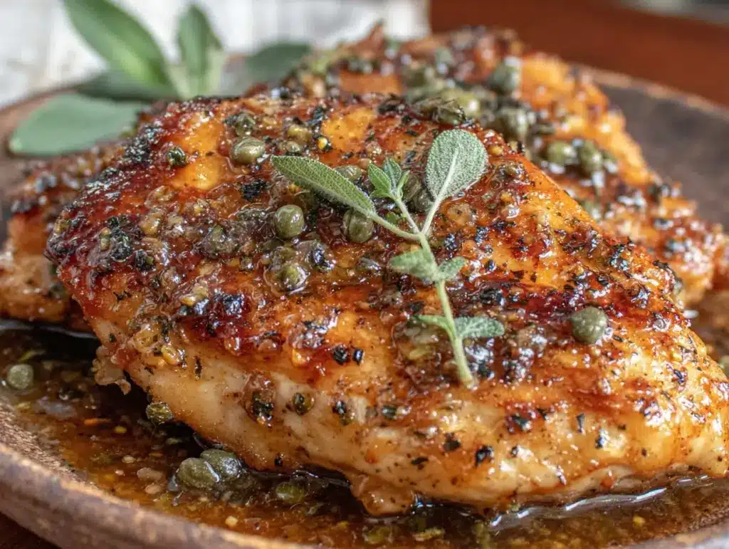 crispy brown butter sage chicken breast - featured image