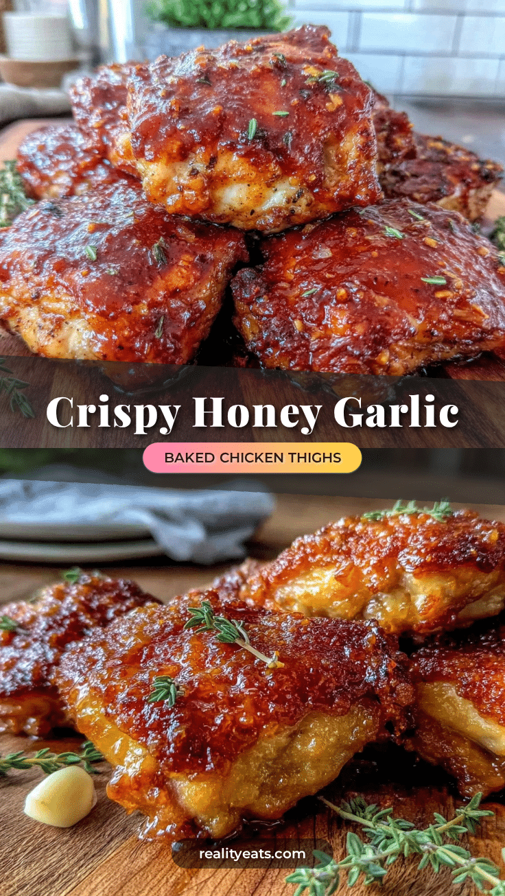 crispy honey garlic baked chicken thighs recipe
