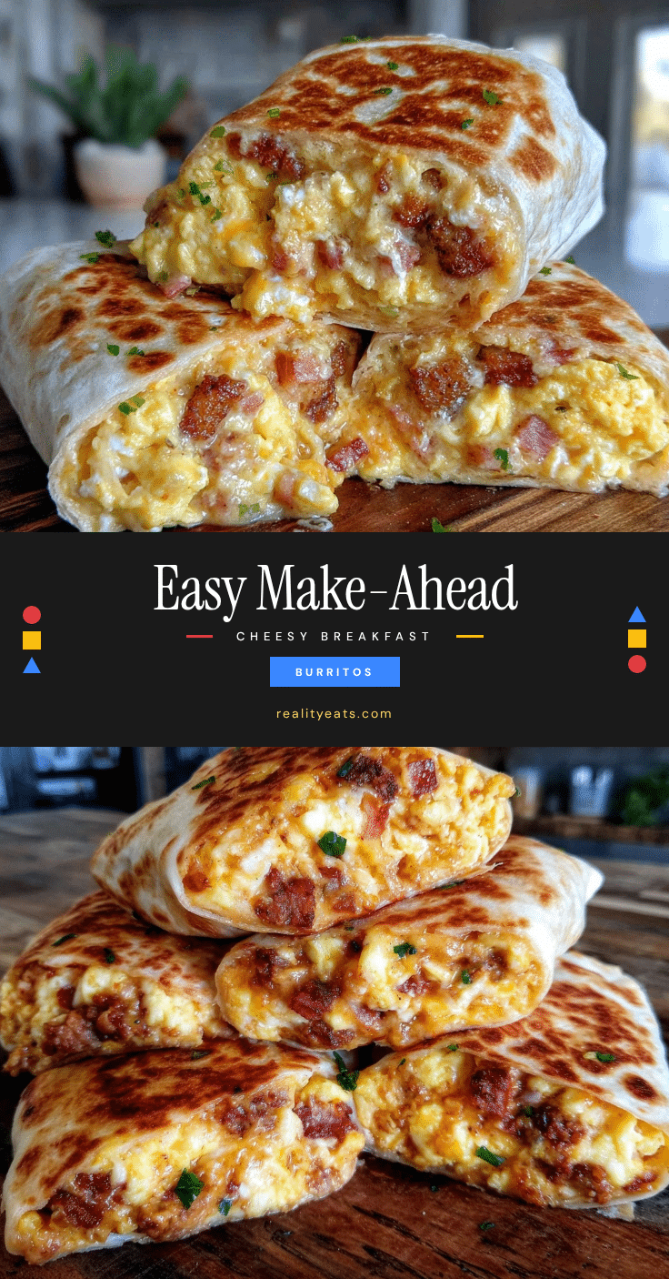 easy make-ahead egg and cheese breakfast burritos recipe