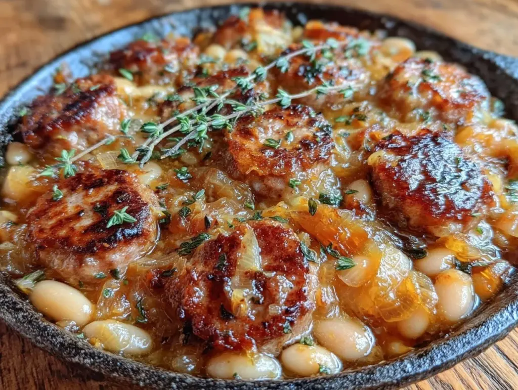 easy white bean and sausage skillet - featured image