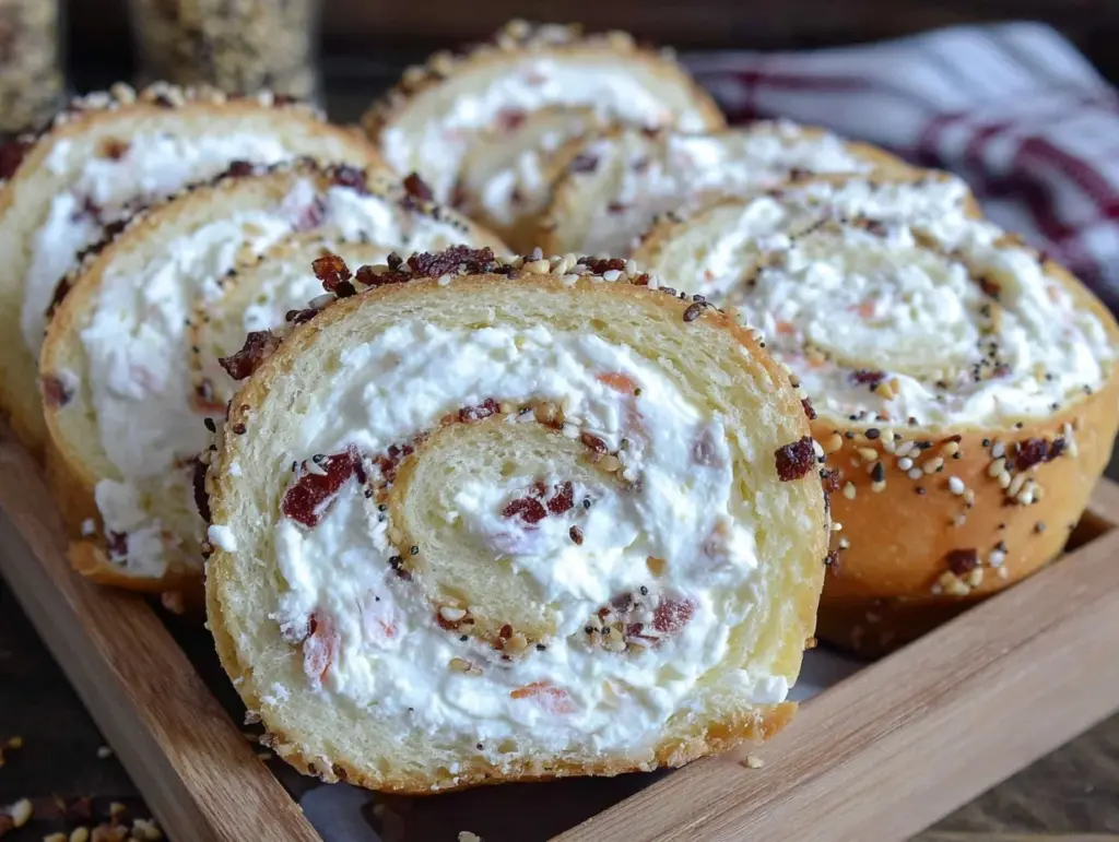 everything bagel cream cheese pinwheels - featured image
