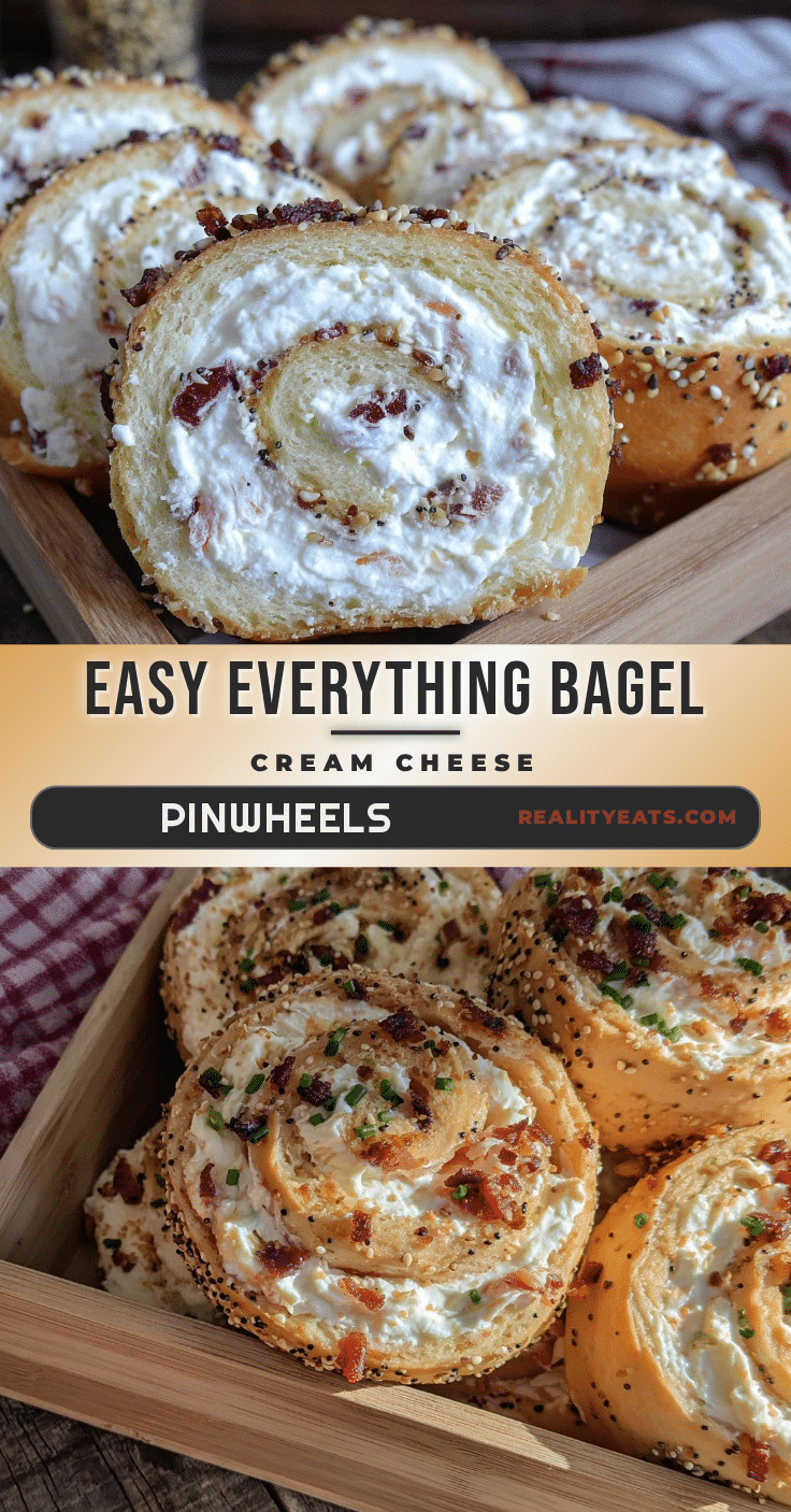 everything bagel cream cheese pinwheels recipe