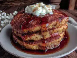 fluffy banana bread pancakes - featured image