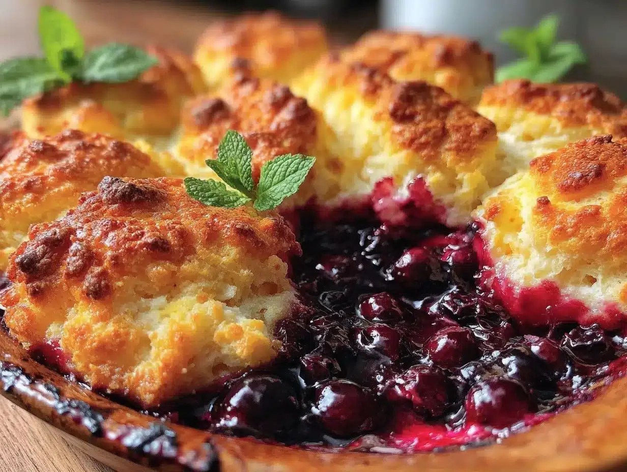 fluffy blueberry cobbler preparation steps