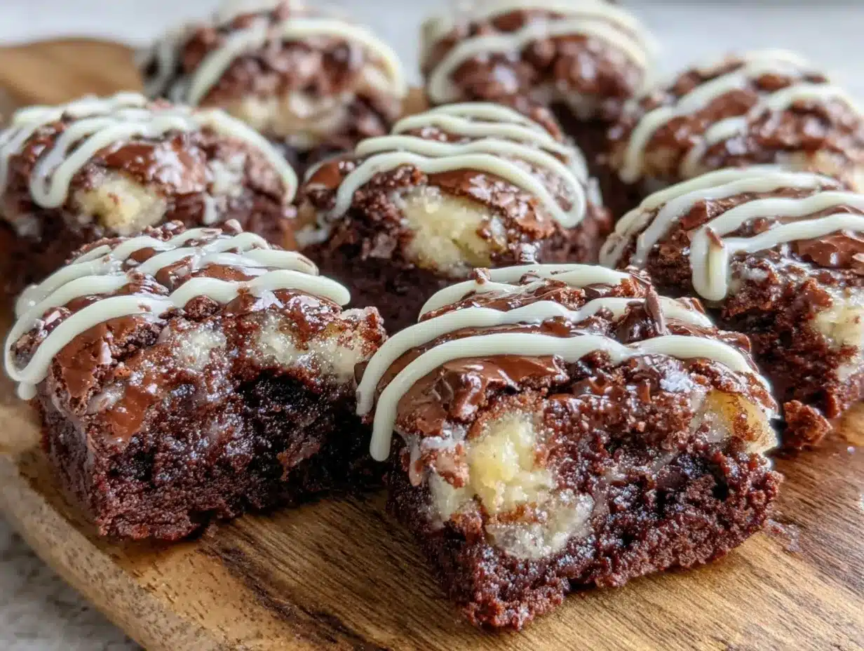 football-shaped chocolate brownie bites preparation steps