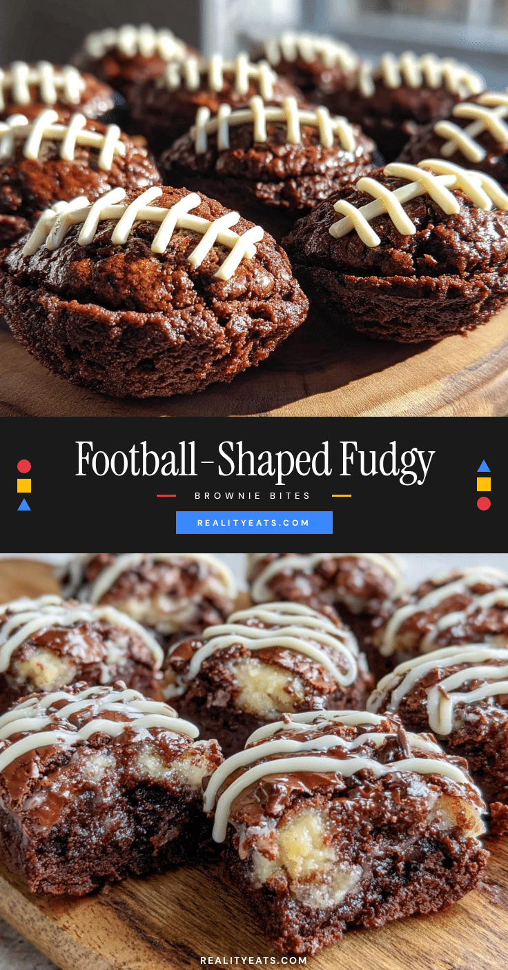 football-shaped chocolate brownie bites recipe