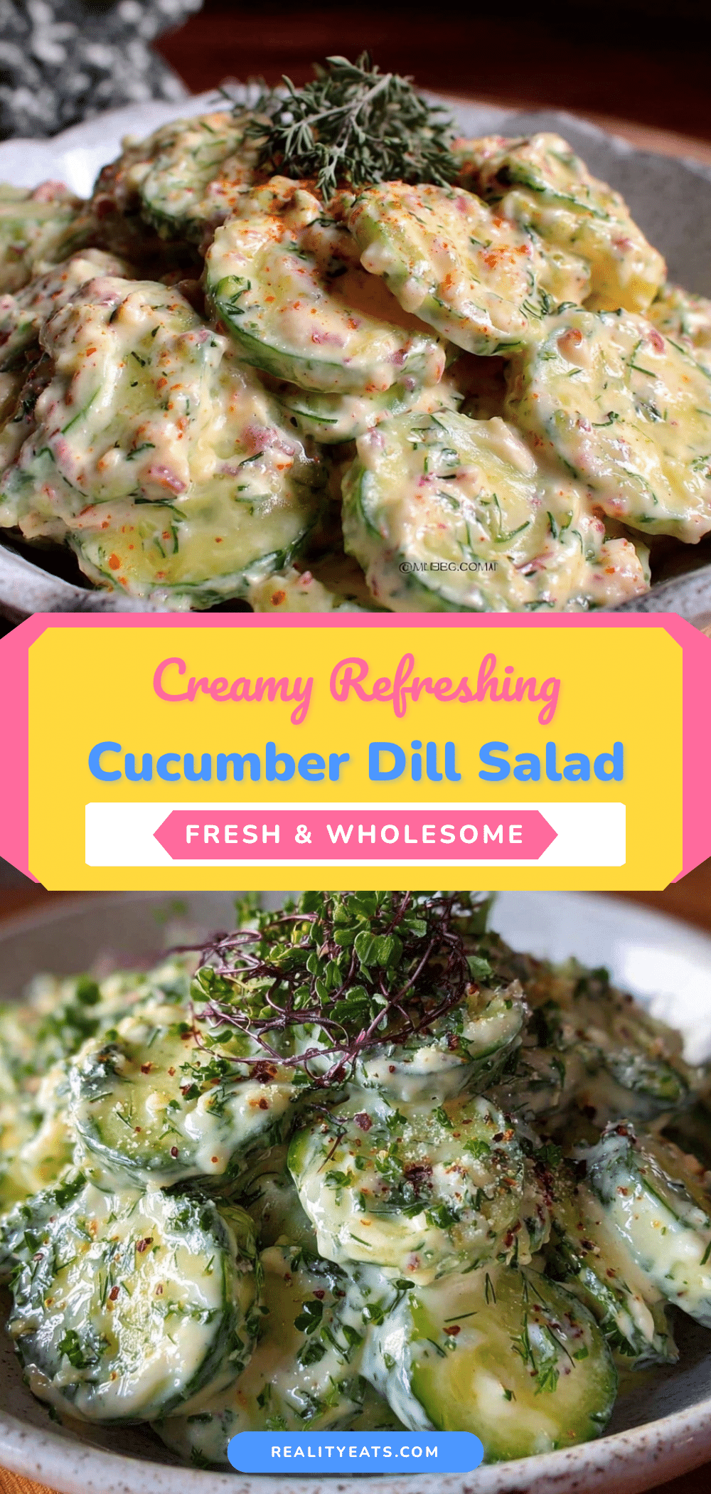 fresh creamy cucumber dill salad recipe
