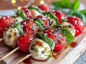 fresh flag Caprese skewers - featured image