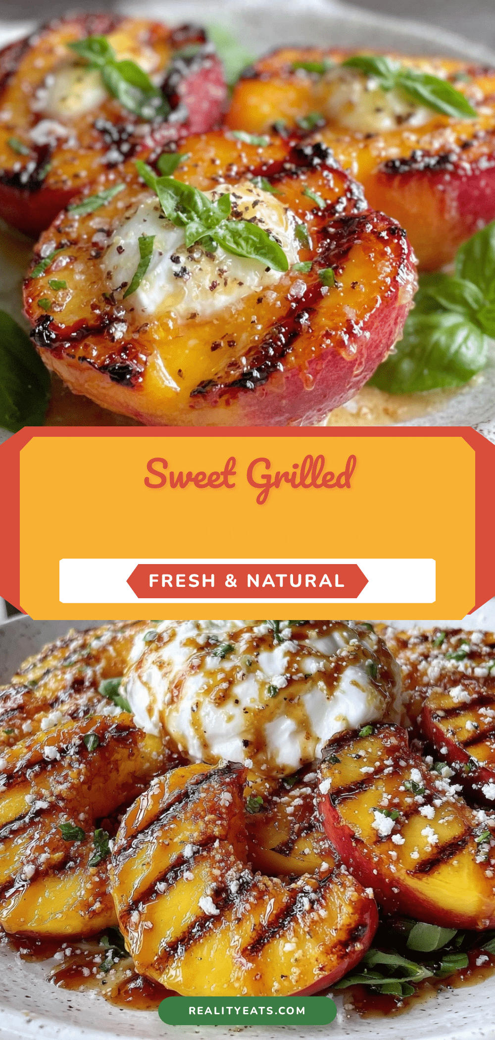 fresh grilled peach and burrata salad recipe