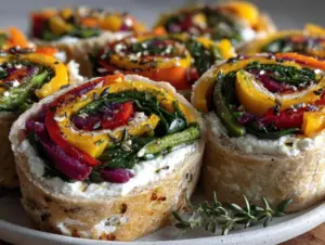 Fresh Rainbow Veggie Pinwheel Roll-Ups - featured image