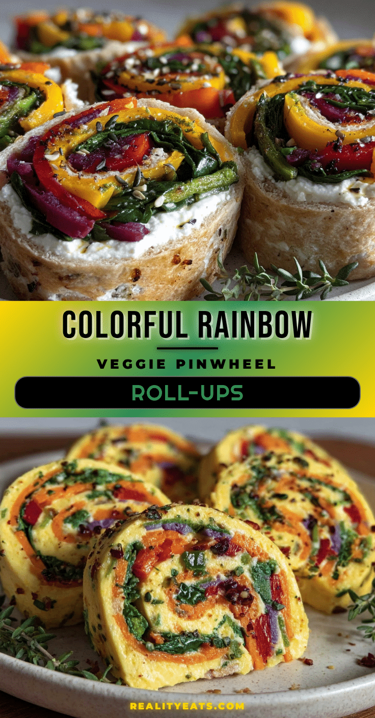 Fresh Rainbow Veggie Pinwheel Roll-Ups recipe